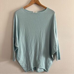 Story Soft Blue Knit Tunic Top